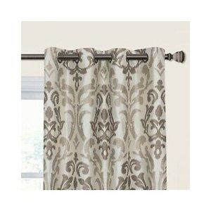 Trivoli Window Collection 25"x63" Grommet Elegant Damask Cream Panels(2)
